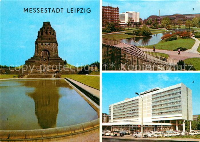 LEIPZIG Sachsen Voelkerschlachtdenkmal Schwanenteich Hauptbahnhof Interhotel Sta