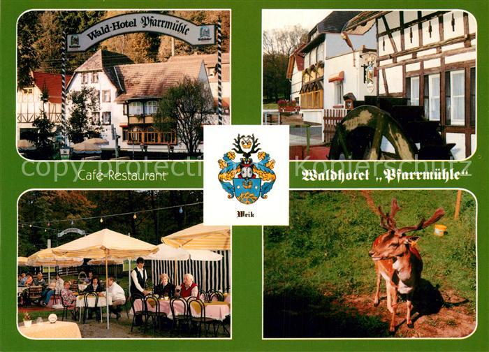 Eisenberg Thueringen Cafe Restaurant Waldhotel Pfarrmuehle Freiterrasse Reh