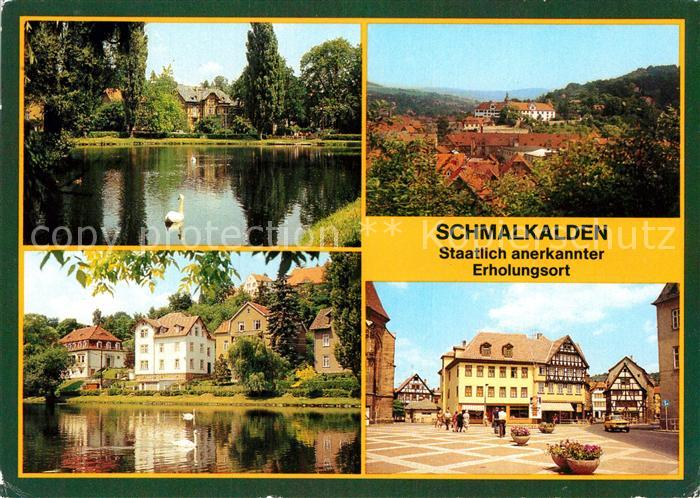 Schmalkalden Thueringen Neuer Teich Schloss Wilhelmsburg Am Altmarkt