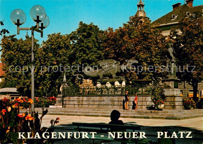 Klagenfurt Woerthersee Neuer Platz Lindwurmbrunnen
