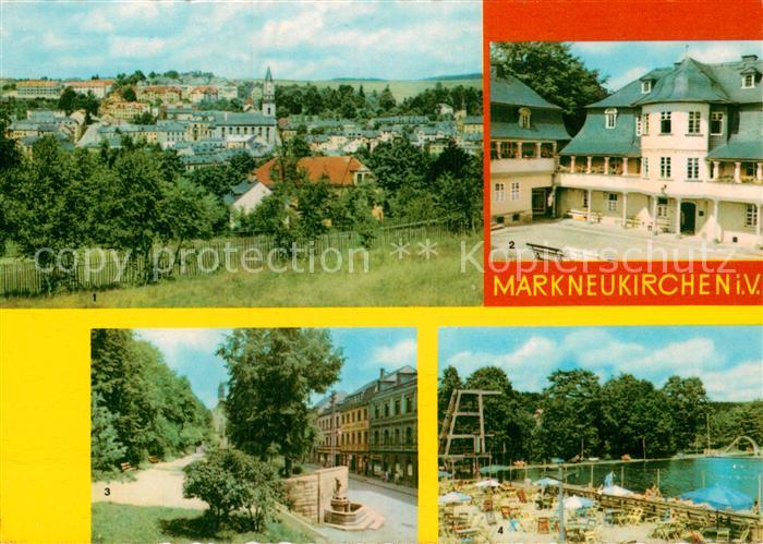 Markneukirchen Teilansicht Gewerbemuseum Thaelmann Platz Rudolf Thiele Bad