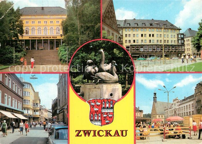 Zwickau Sachsen Pionierhaus Wilhelm Pieck Ringkaffee Schwanenbrunnen Innere Plau