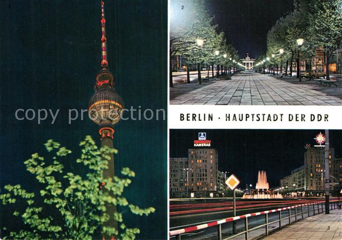 BERLIN  CITY Fernseh und UKW Turm Brandenburger Tor Strausberger Platz