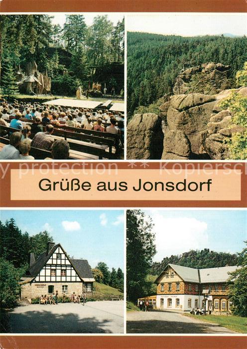Jonsdorf Waldtheater Blick zur Schluchtwand Jugendherberge Walter Husemann HOG G