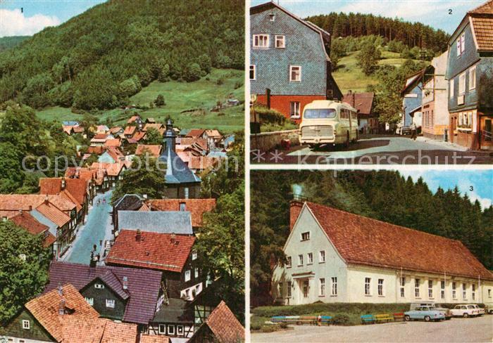 Giessuebel Schleusegrund Ortsmitte Teilansicht Kulturhaus