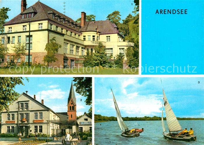 Arendsee Ostseebad FDGB Erholungsheim Waldheim Rathaus Arendseepartie