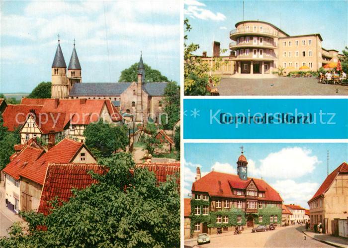 Gernrode Harz Am Spittelsplatz FDGB Erholungsheim Fritz Heckert Rathaus