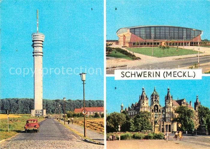Schwerin Mecklenburg Fernsehturm Sporthalle Schloss