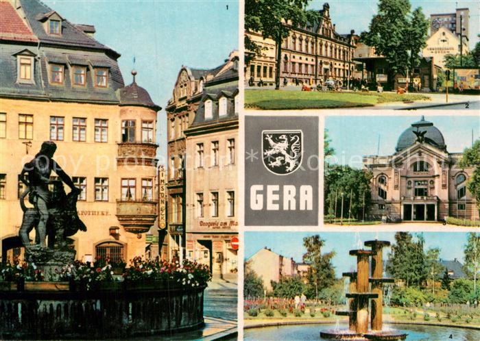 Gera Erker an der Stadtapotheke Puschkinplatz Theater Dahliengarten