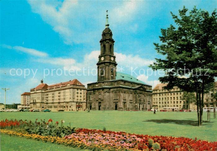 DRESDEN Elbe Kreuzkirche am Altmarkt