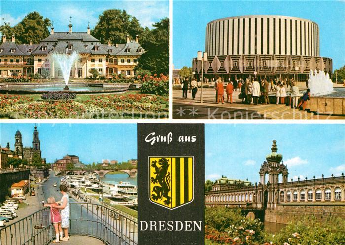 DRESDEN Elbe Schloss Pillnitz Bergpalais Filmtheater Prager Strasse Bruehlsche T