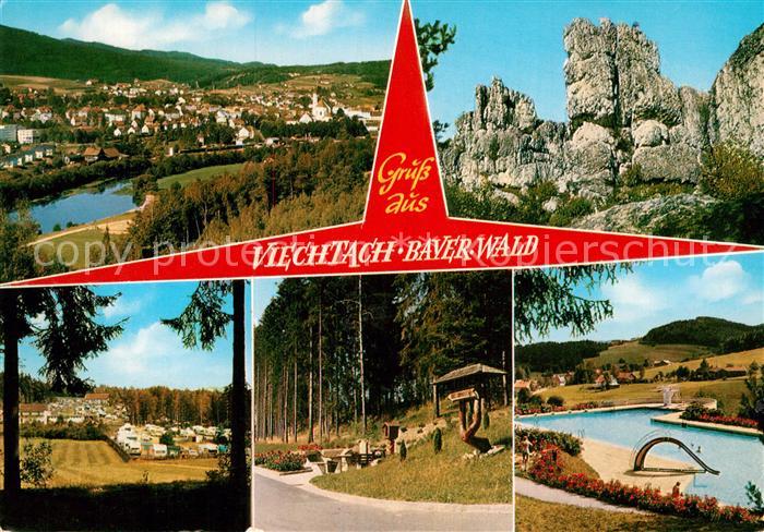 Viechtach Bayerischer Wald Panorama Felsenmassiv Campingplatz Schwimmbad