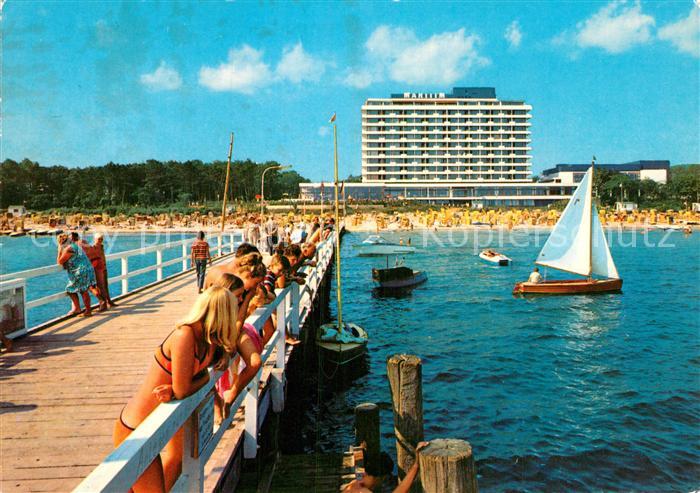 Timmendorfer Strand Seebruecke mit Hotel und Kongresszentrum Maritim
