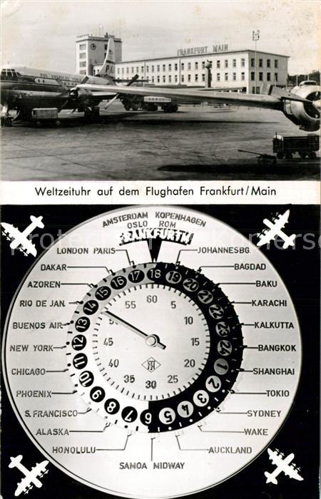 Frankfurt Main Weltzeituhr Flughafen