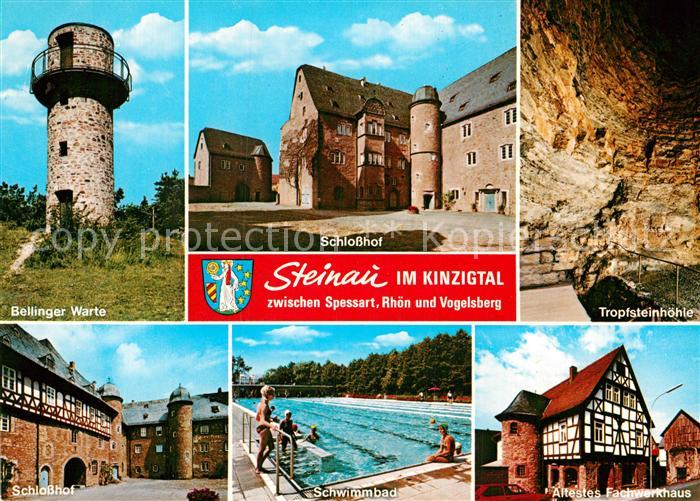 Steinau Strasse Bellinger Warte Schlosshof Tropfsteinhoehle Schwimmbad
