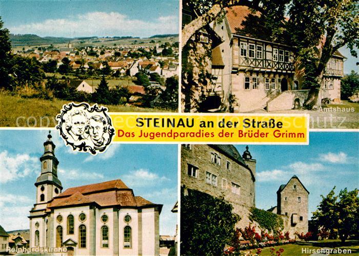 Steinau Strasse Hirschgraben Amtshaus Reinhardskirche Panorama