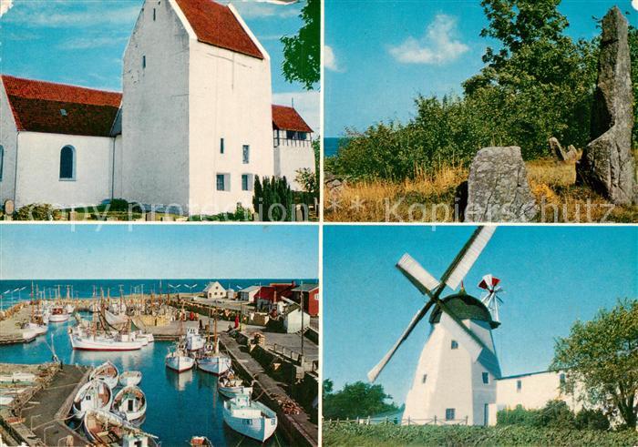 Bornholm Windmuehlen Hafen