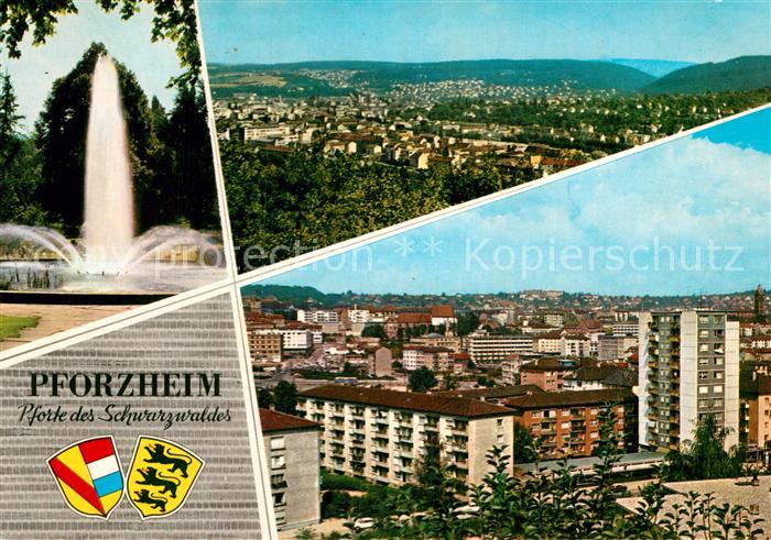 Pforzheim Panorama Springbrunnen