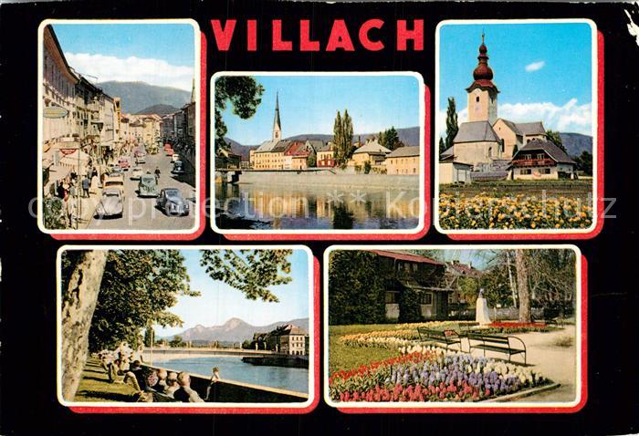 Villach Kaernten Hauptplatz Draun Villach Sankt Martin Stadtbruecke Schillerpark