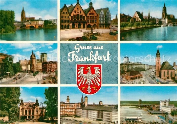 Frankfurt Main Marktplatz Kirchen Stadtturm Panoramen