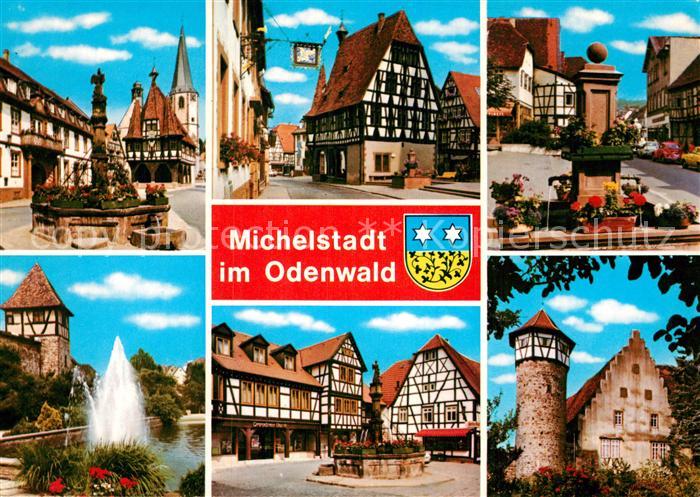 Michelstadt Brunnen Stadtansichten