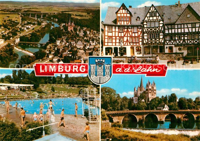 Limburg Lahn Panorama Fachwerkhaus Schwimmbad