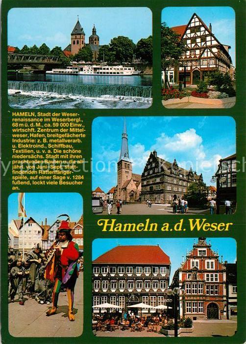 Hameln Weser Rattenfaenger Kirche Marktplatz Rathaus