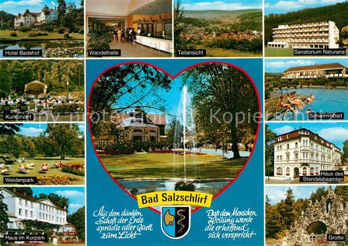Bad Salzschlirf Hotel Badehof Wandelhalle Sanatorium Naturana Kurkonzert Grotte