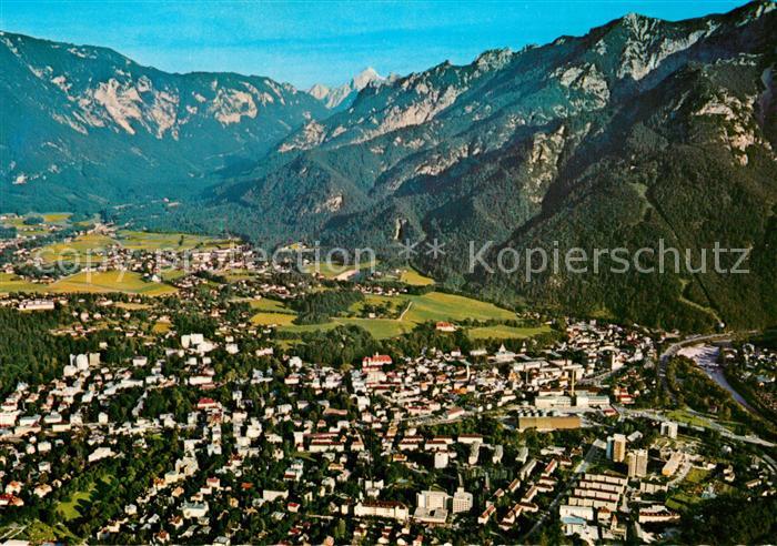 Bad Reichenhall Fliegeraufnahme Untersberg Lattengebirge Hoher Goell