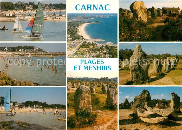 Carnac Plage Segelboote Strand Menhirs