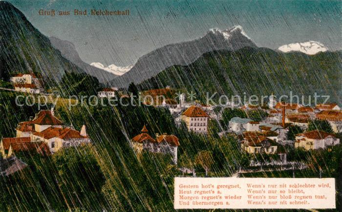 Bad Reichenhall Teilansicht bei Regen