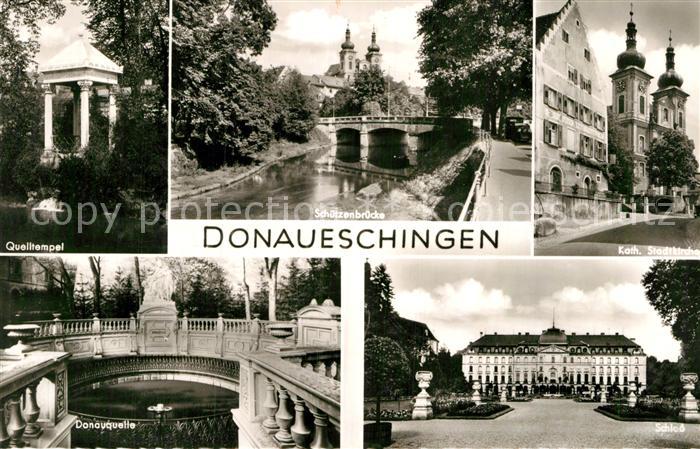 Donaueschingen Quellentempel Donauquelle Katholische Stadtkirche Schuetzenbrueck