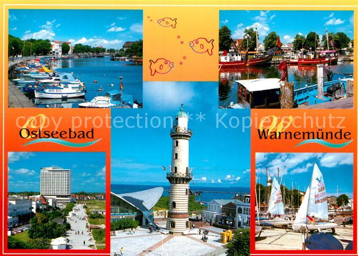 Warnemuende Ostseebad Hafen Hotel Neptun Leuchtturm Yachthafen