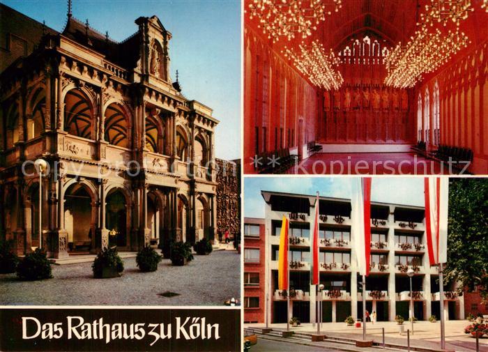 Koeln Rhein Rathaus Laube Hansasaal Fassade