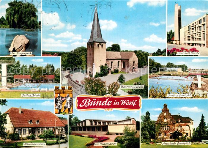 Buende Westfalen Neue Katholische Kirche Freibad Heimatmuseum Amtshaus Buergerpa