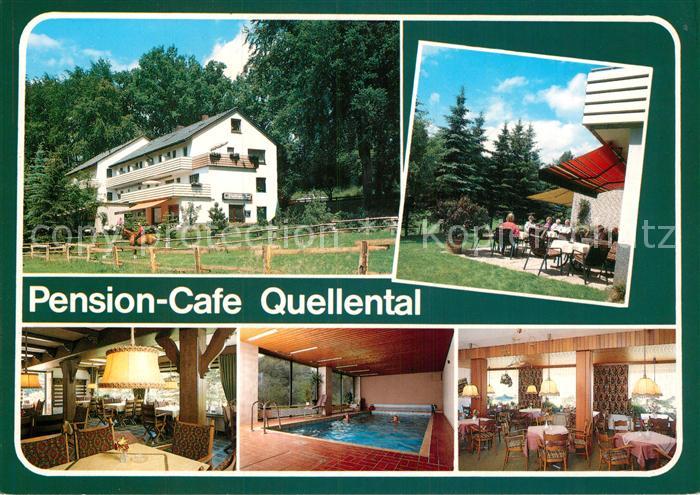 Bad Randringhausen Pension Cafe Quellental Hallenbad Speisesaal Terrasse