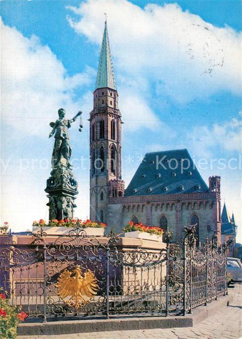 Frankfurt Main Sankt Nikolaikirche Gerechtigkeitsbrunnen