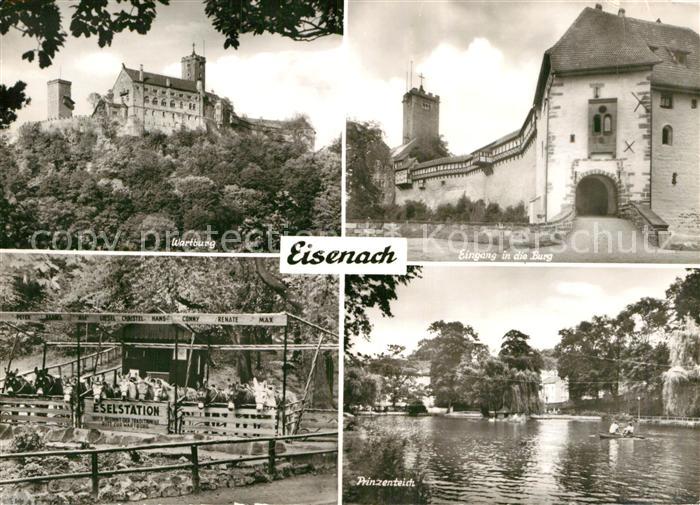 Eisenach Thueringen Wartburg Eingang in die Burg Prinzenteich