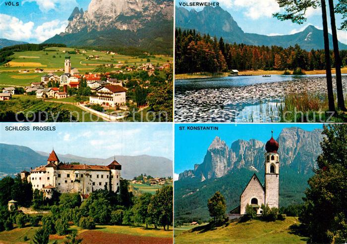 Voels Schlern Suedtirol Voelserweiher Schloss Proesels Sankt Konstantin
