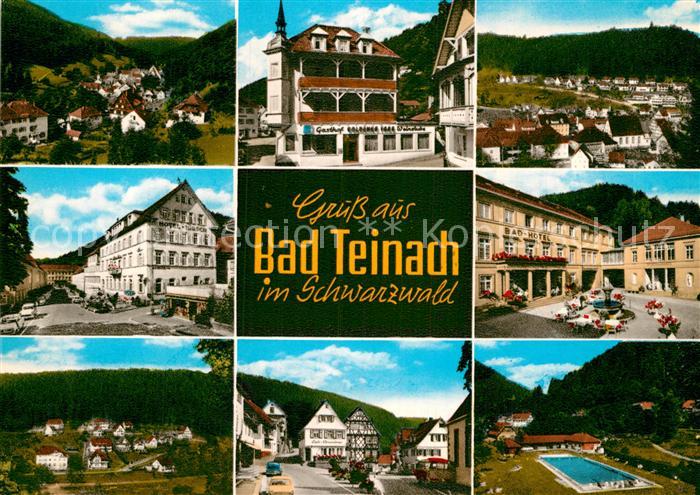 Bad Teinach-Zavelstein Kurhaus Schwimmbad Teilansicht Brunnen
