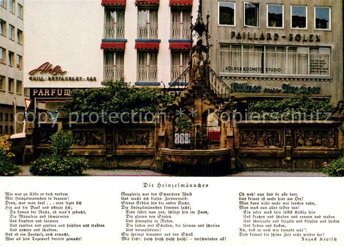 Koeln Rhein Heinzelmaennchen Brunnen