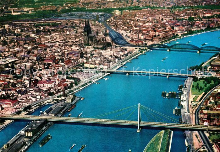 Koeln Rhein Fliegeraufnahme