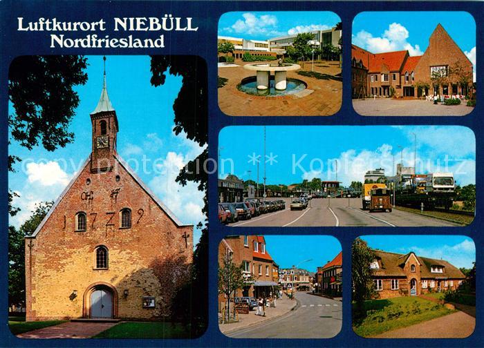 Niebuell Kirche Brunnen Platz Rathaus