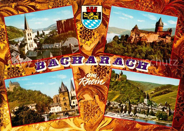 Bacharach Rhein Burg Schloss Kirche Teilansicht