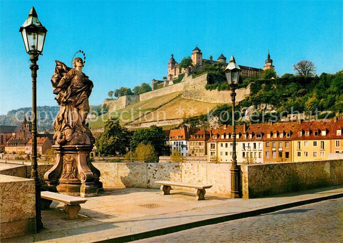 Wuerzburg Feste Marienburg Mainbruecke