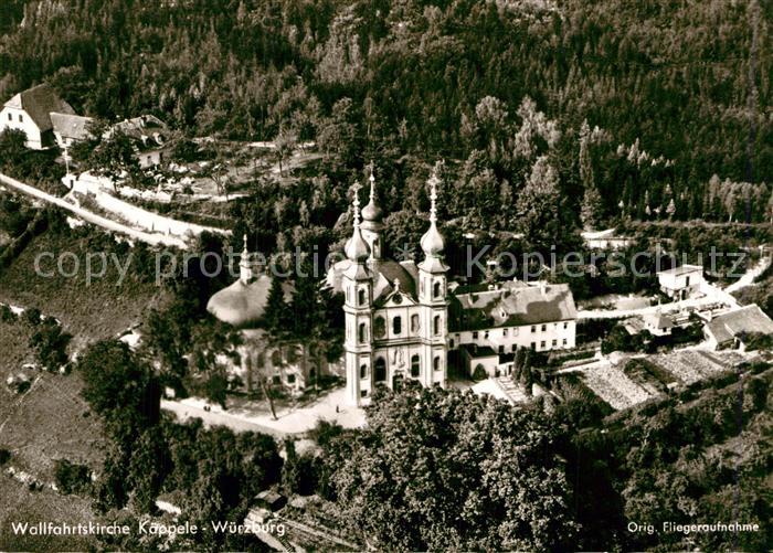 Wuerzburg Fliegeraufnahme Wallfahrtskirche Kaeppele