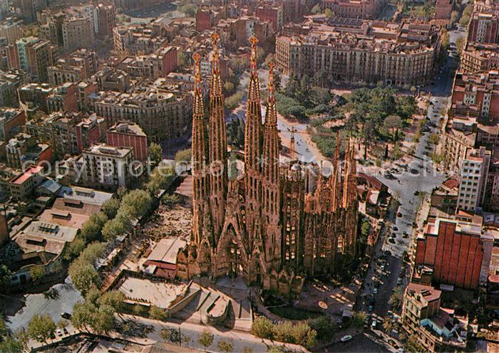 Barcelona Cataluna Fliegeraufnahme Sagrada Familia