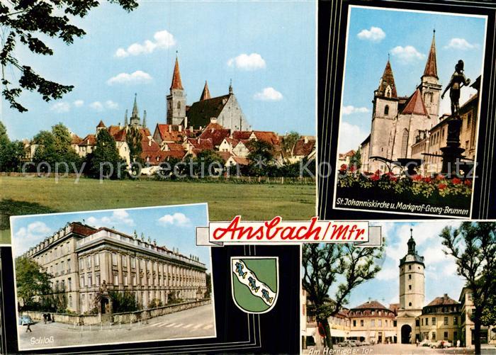 Ansbach Mittelfranken Sankt Johanniskirche Markgraf Georg Brunnen Schloss Herrie