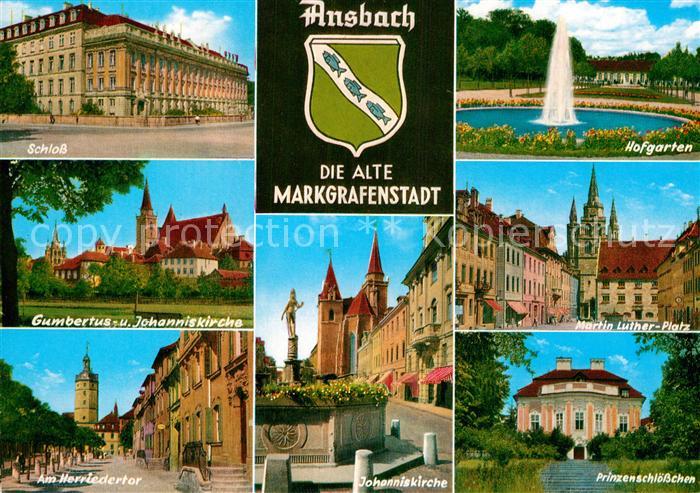 Ansbach Mittelfranken Hofgarten Schloss Martin Luther Platz Gumbertus Johanneski