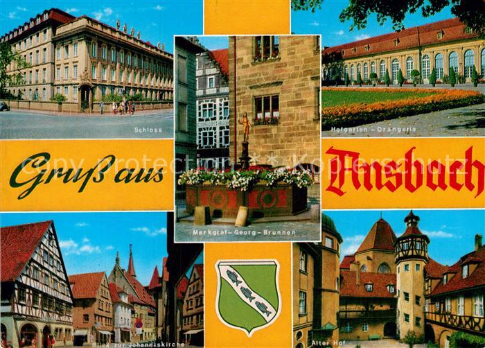 Ansbach Mittelfranken Hofgarten Orangerie Schloss Alter Hof Johanniskirche